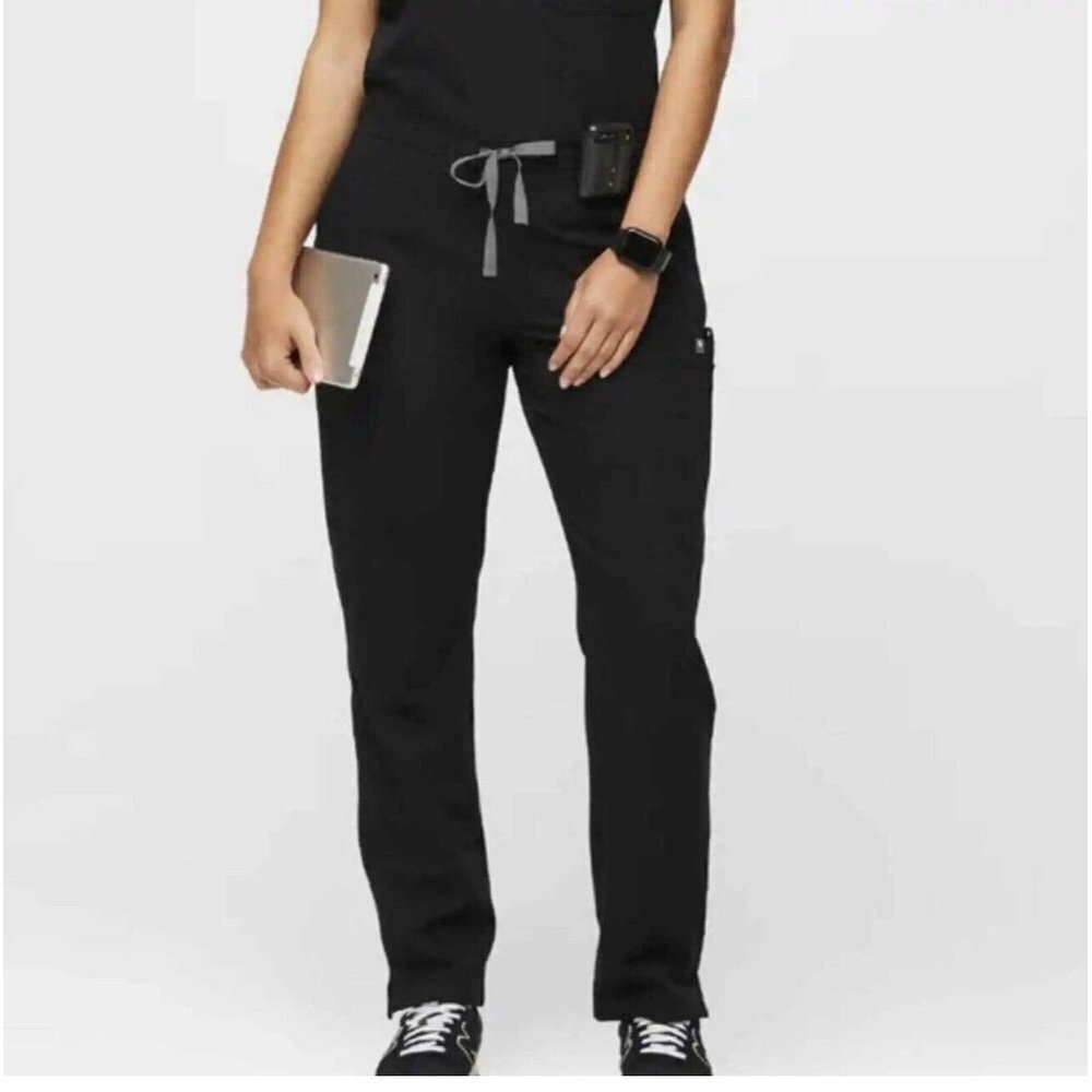 Figs Technical Collection Womens Livingston Scrub Pants Black Size XXL